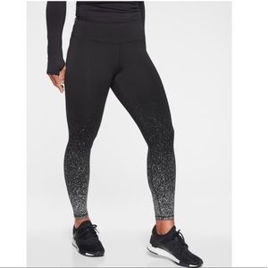 Athleta Contender Splatter Reflective 7/8 Tights